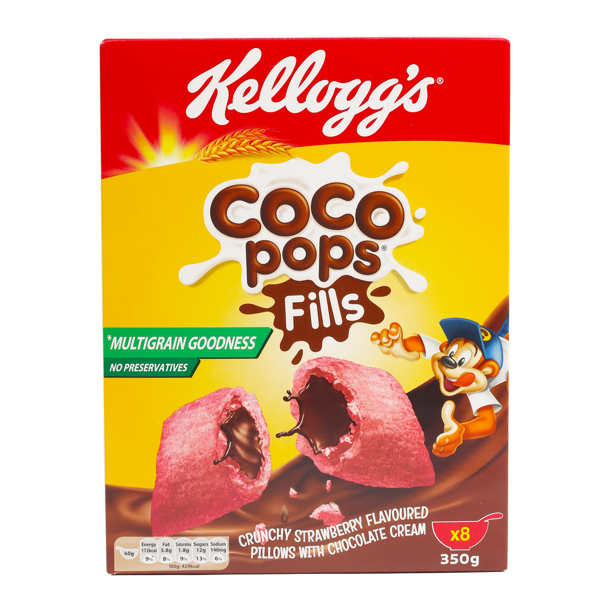 Kellogg's Coco Pops Fills Strawberry Pillows Value Pack 350 g