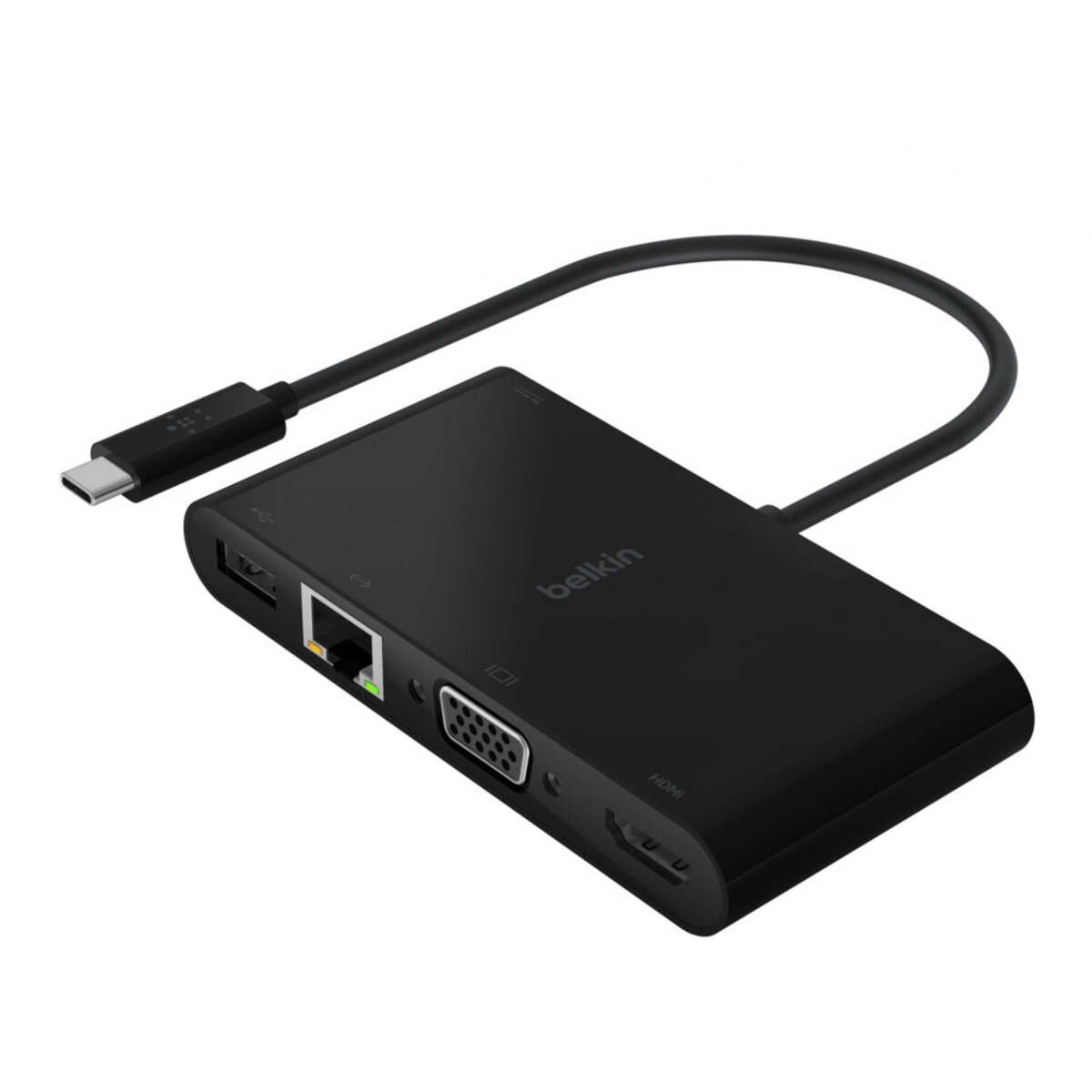 BELKIN USB-C to HDMI, VGA, USB-A and Gigabit Ethernet - Black