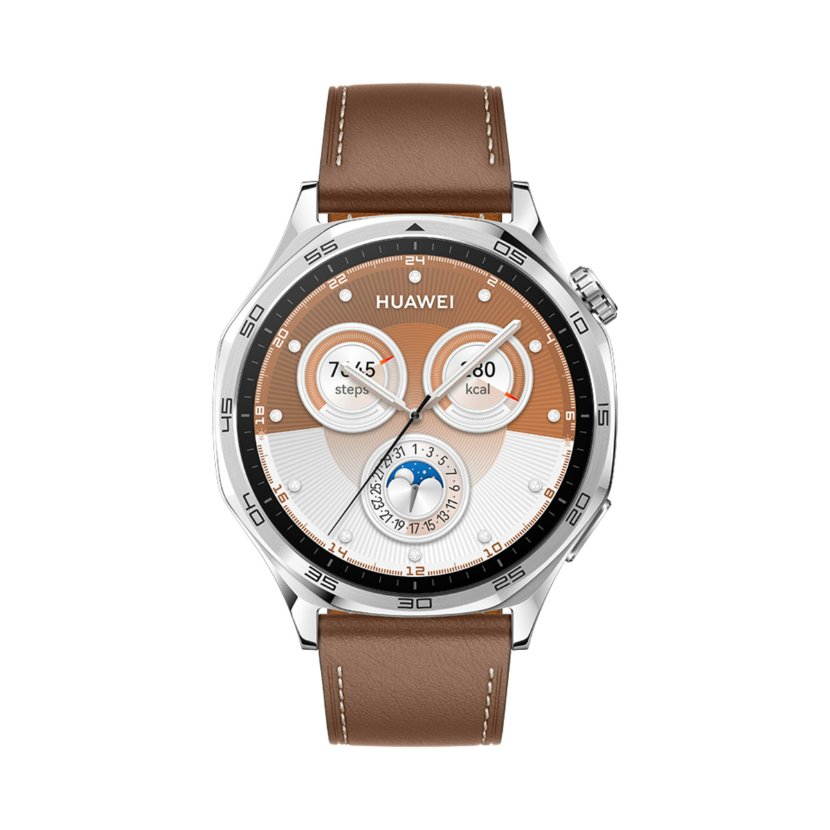 PRE-ORDER Huawei Watch GT 5 Smartwatch, Vili with Brown Composite Leather Strap