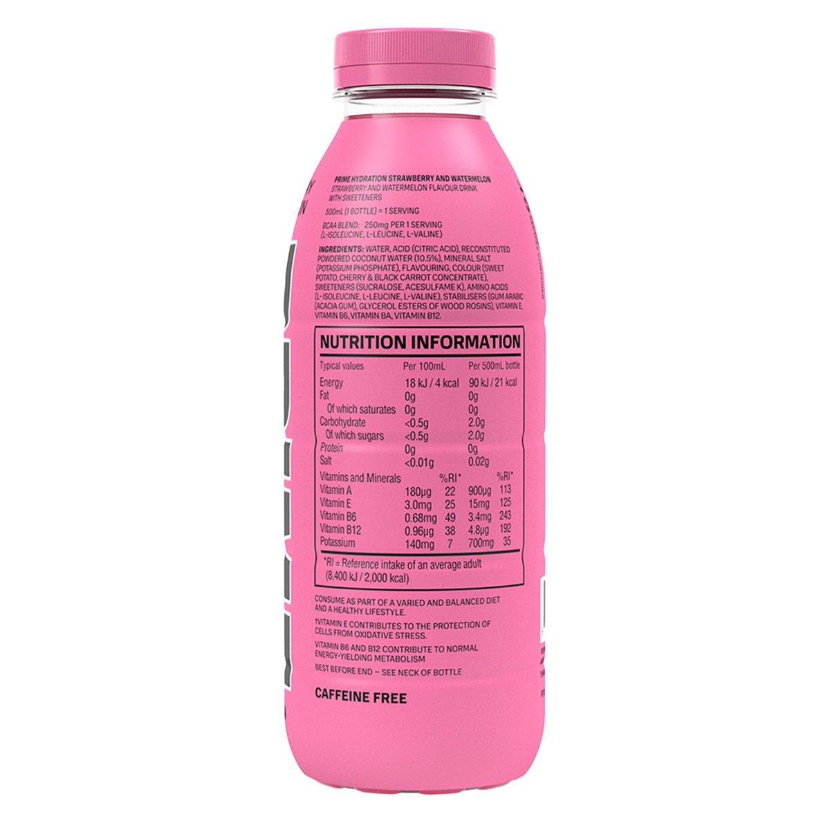 Prime Strawberry & Watermelon Hydration Drink 500 ml