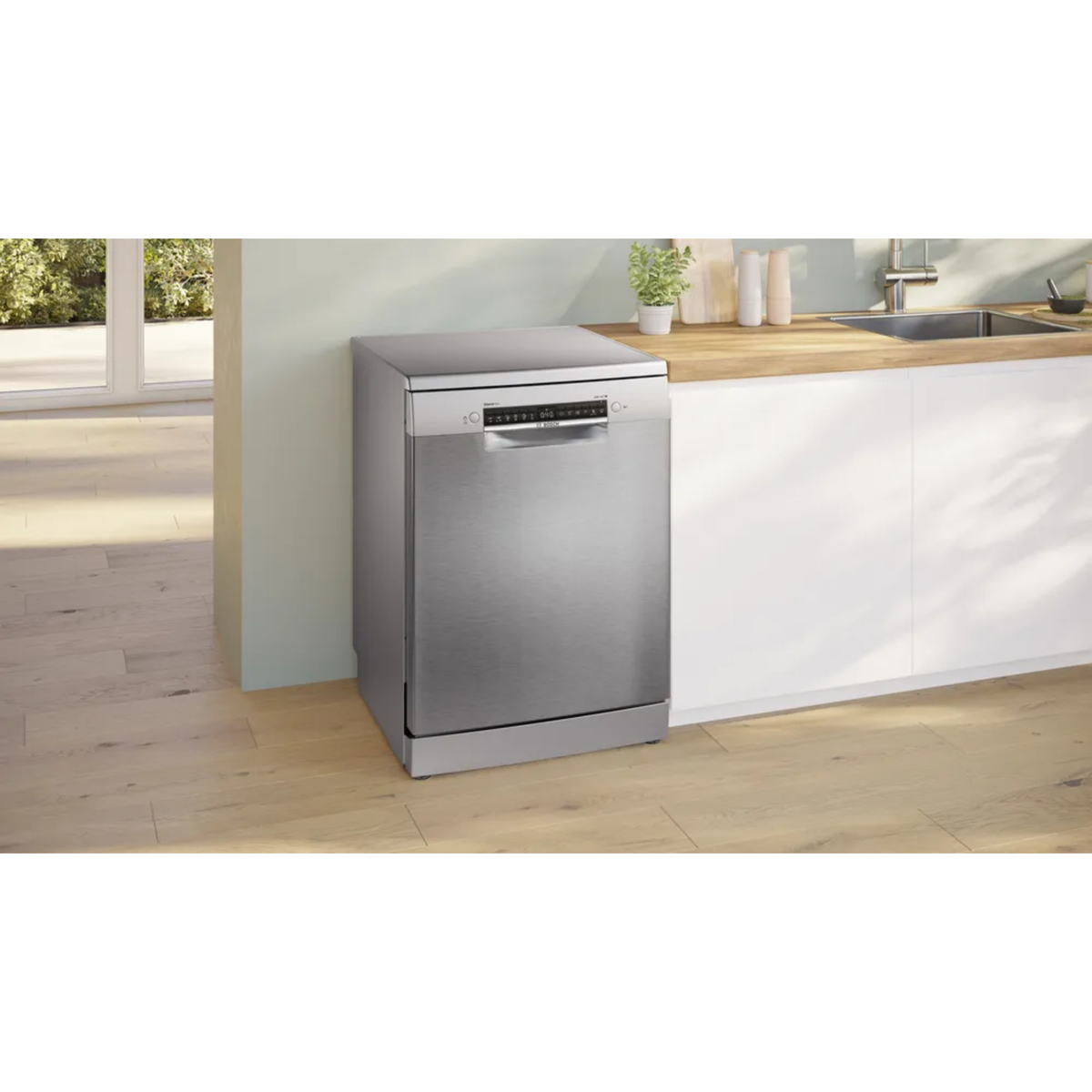 Bosch Series 4 Free-Standing Dishwasher, 6 Programs, 14 Place Settings, Stainless Steel, SMS4HMI65M