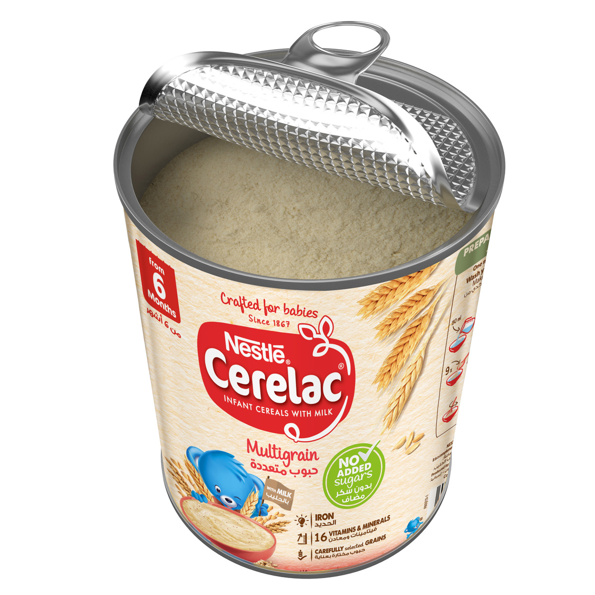 Nestle Cerelac Multigrain Infant Cereals With Milk No Added Sugars From 6 Months Tin 400 g