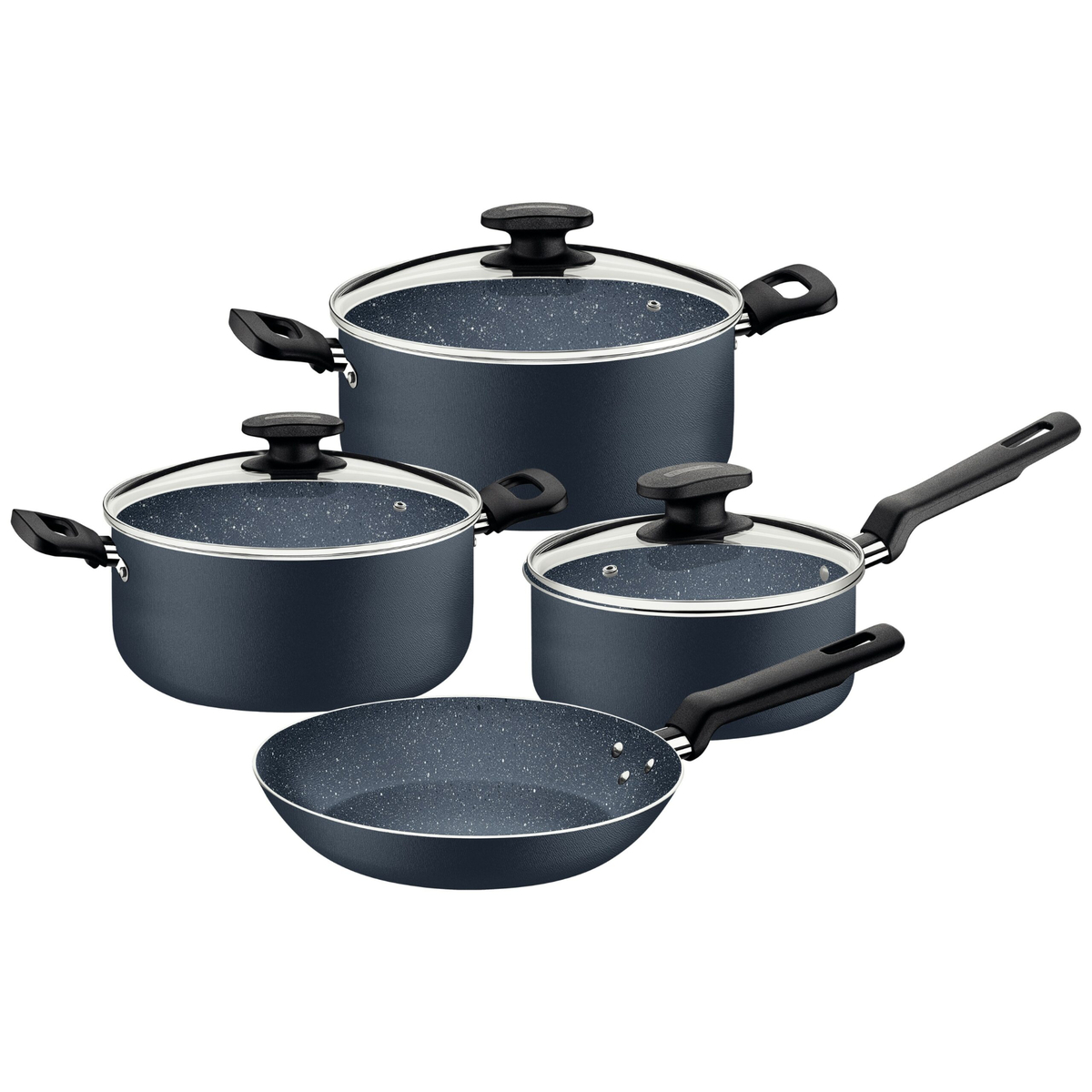 Tramontina Nonstick Starflon Max Cookware Set, 7 Pcs, Blue, 27899418