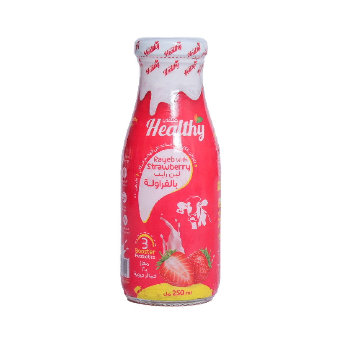 Healthy Rayeb Milk With Strawberry 250 ml