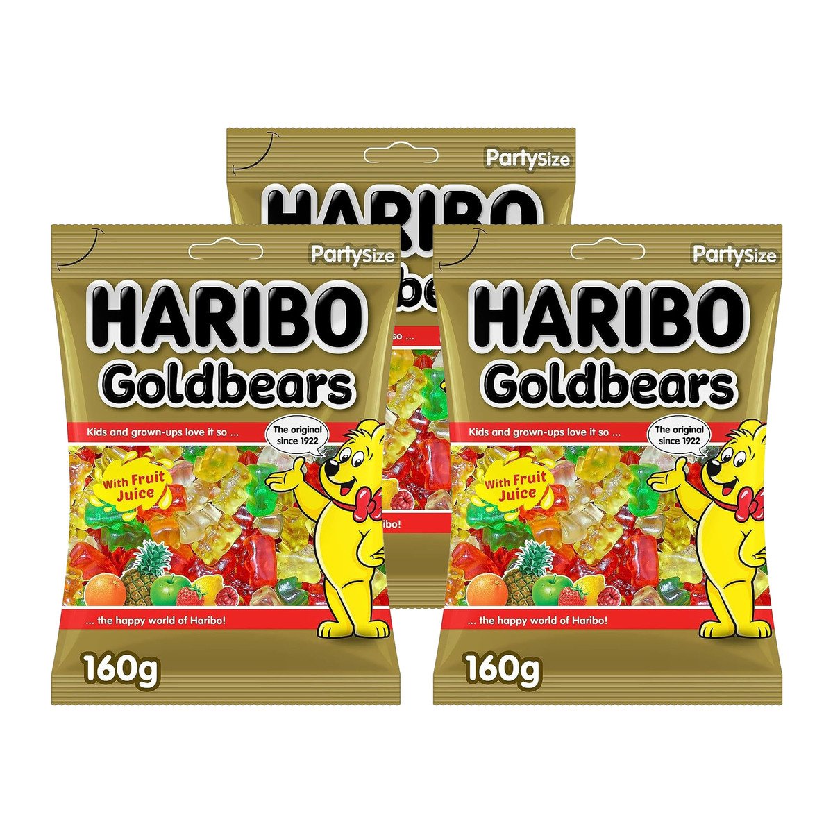 Haribo Goldbears Gummy Original Value Pack 3 x 160 g