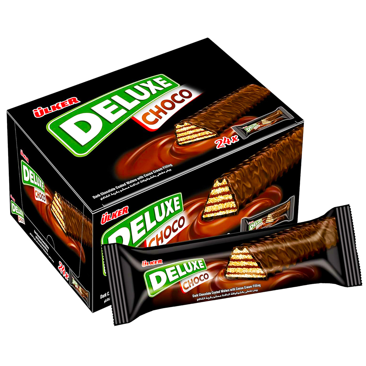 Ulker Deluxe Dark Chocolate Wafers With Cocoa Cream 28 g