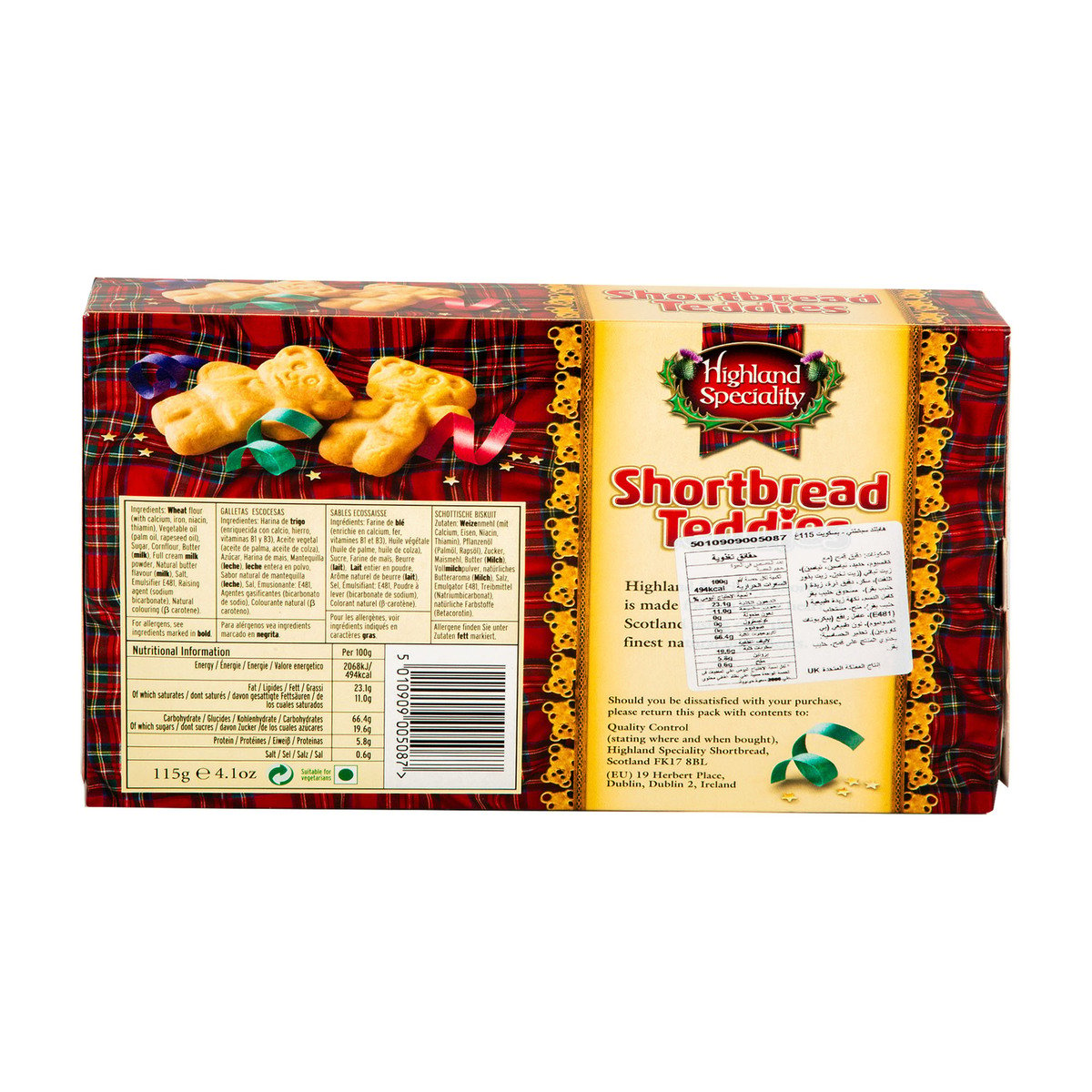 Highland Speciality Shortbread Teddies 115 g