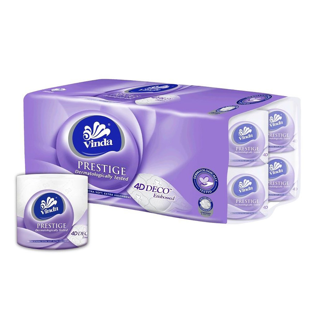 Vinda Prestige 4Deco 3Ply Tissue 16Rolls