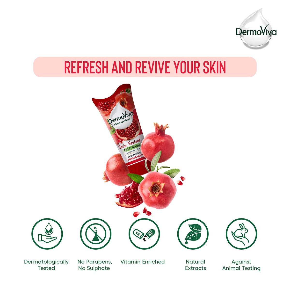 DermoViva Skin Revival Pomegranate Face Wash 150 ml