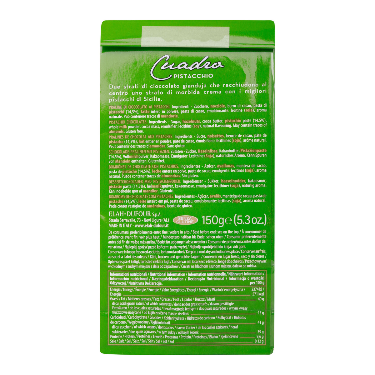 Novi Cuadro Pistacchio Pralines 150 g