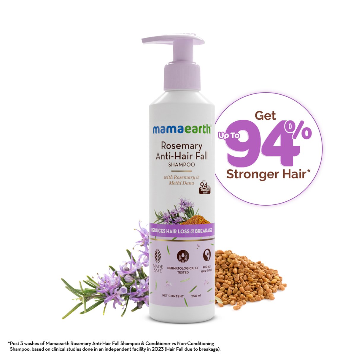 Mamaearth Rosemary Anti-Hairfall Shampoo 250 ml