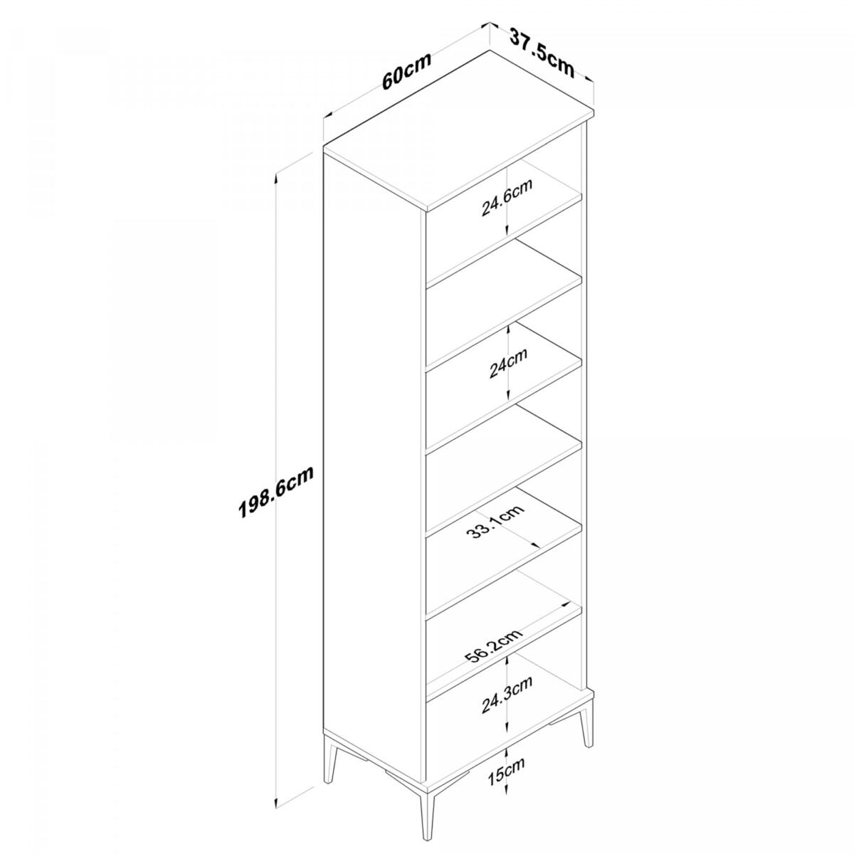 Home Canvas Harmony Dual-Tone Tall Storage Cabinet - Grey & Oak 2750