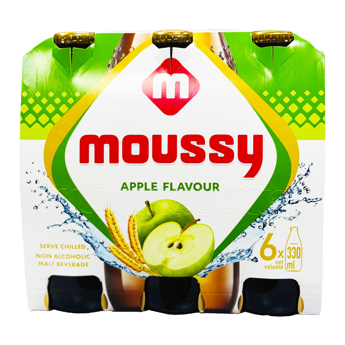 Moussy Non Alcoholic Malt Beverage Apple Flavour 330 ml 5+1