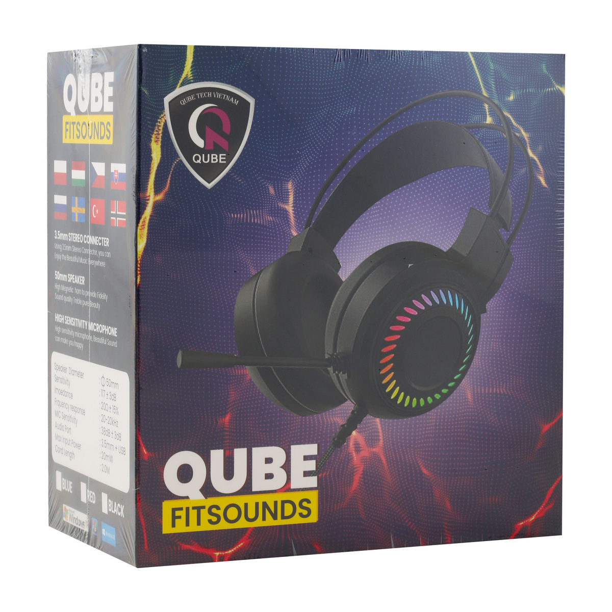 Qube Gaming Headset Fit Sounds G24028