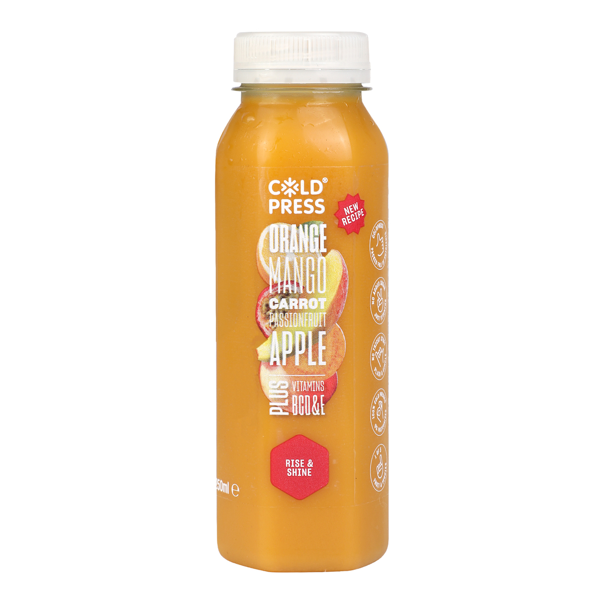 Coldpress Rise & Shine Orange, Mango, Carrot, Passion Fruit, Apple Smoothie 250 ml