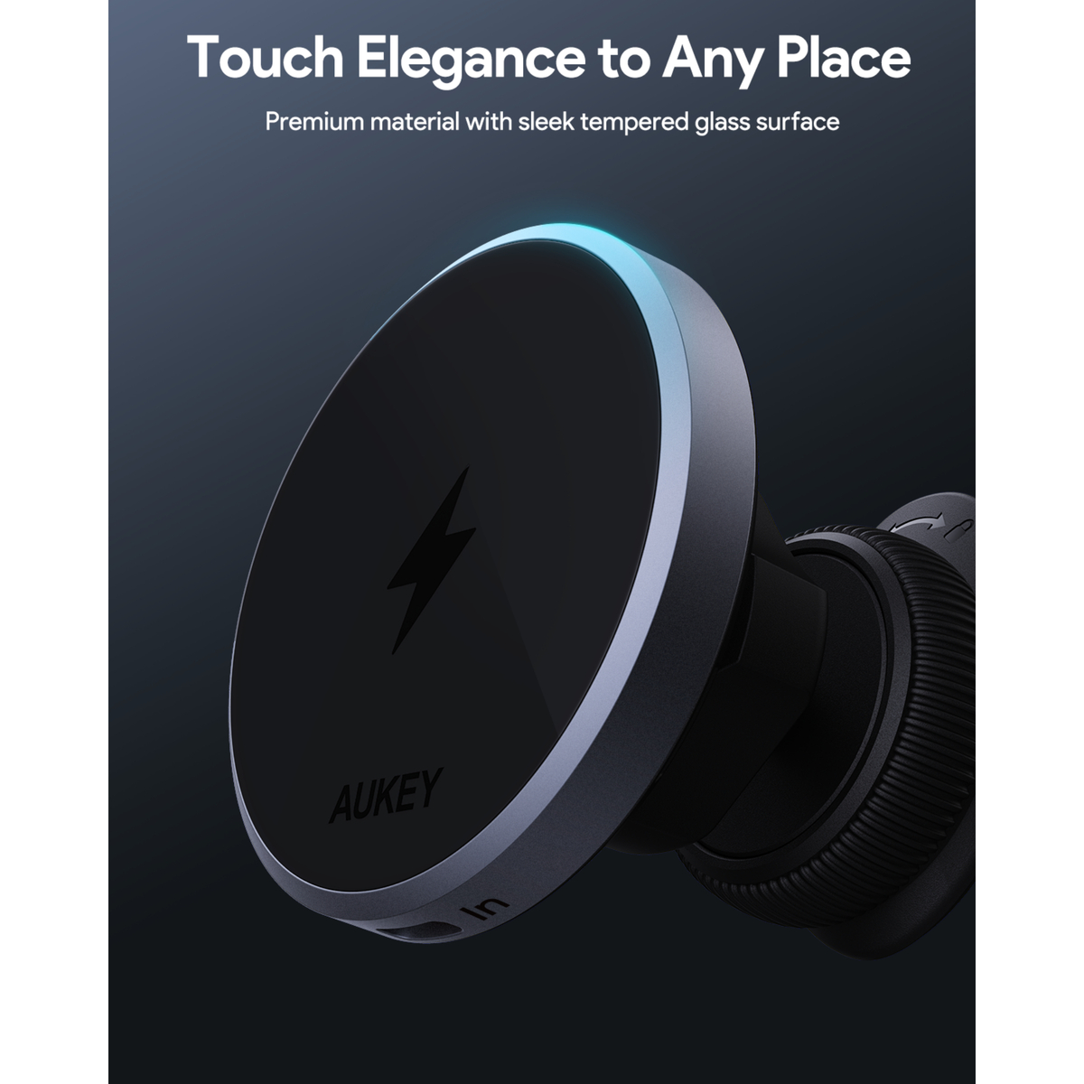 Aukey MagFusion Dash Qi2 Magnetic Fast Wireless Charging Phone Mount, HD-MC13