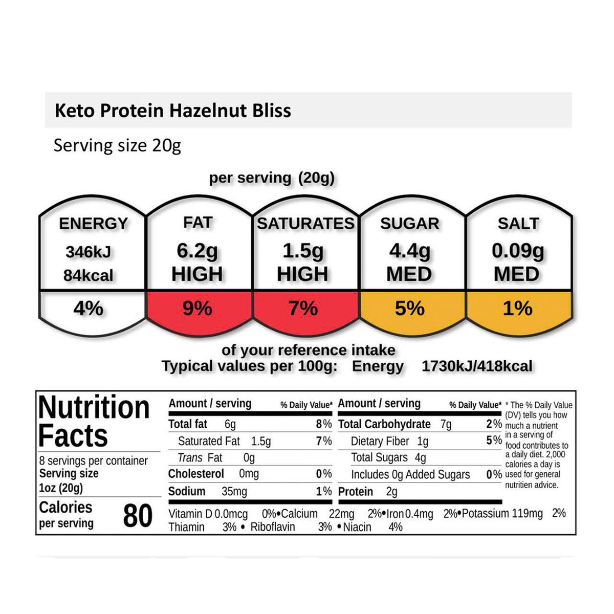 Keto Protein Hazelnut Bliss 140 g