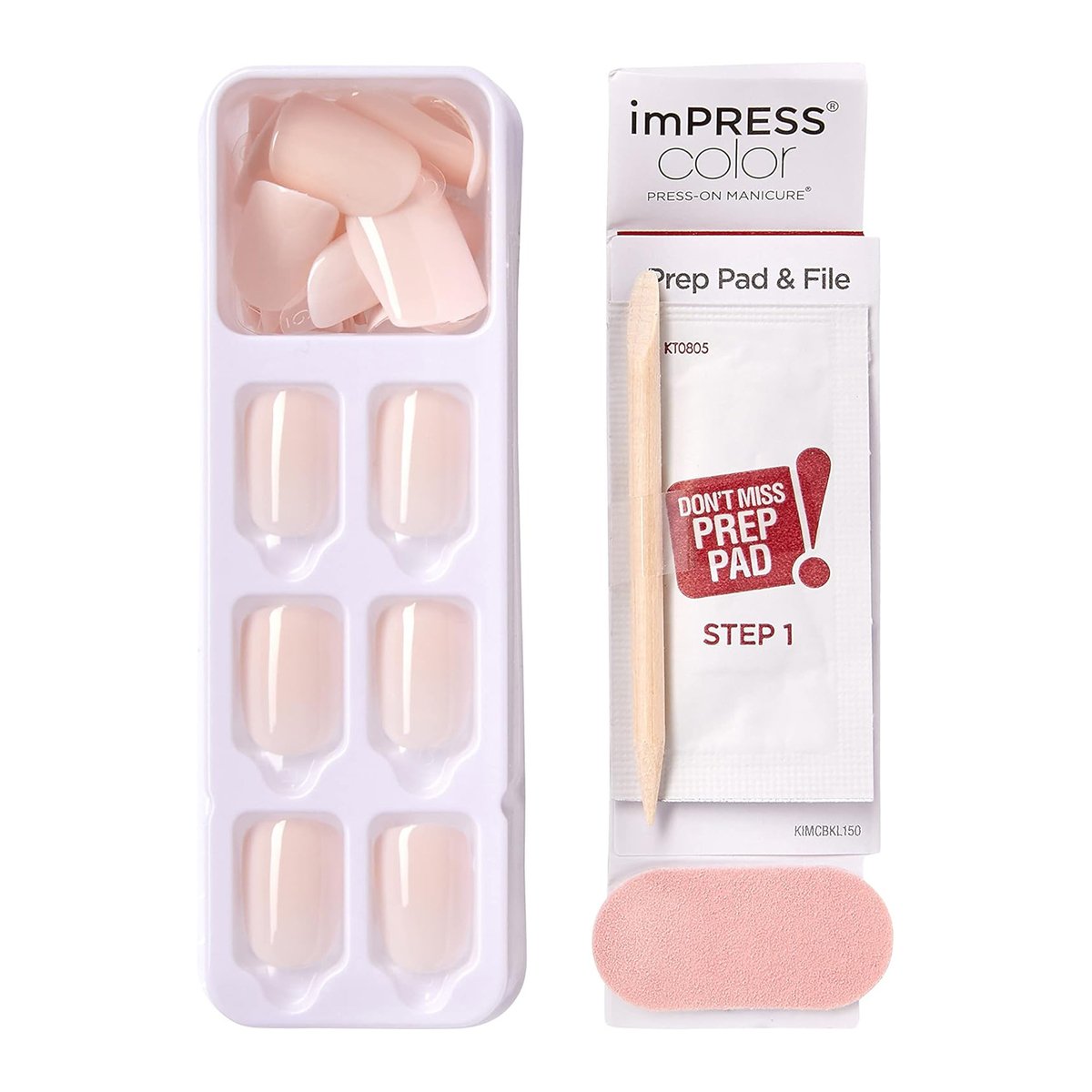 Kiss Impress Press-On Manicure Color Nails Point Pink KIMC001C 30 pcs