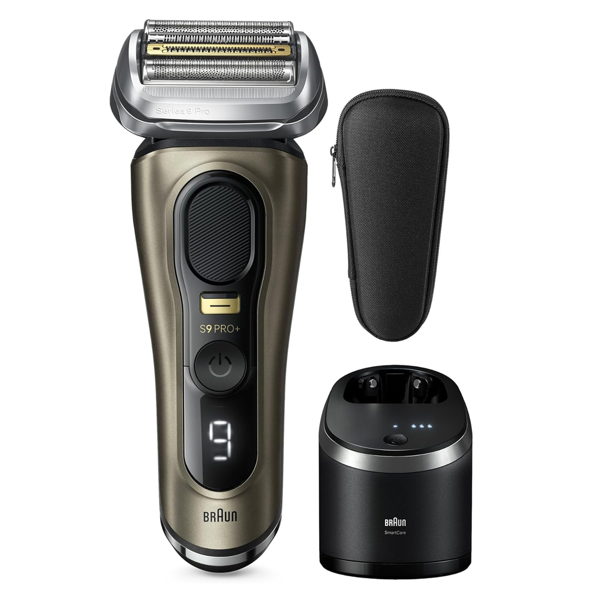 Braun Series 9 Pro+ Wet & Dry Electric Shaver, Gold, 9569CC