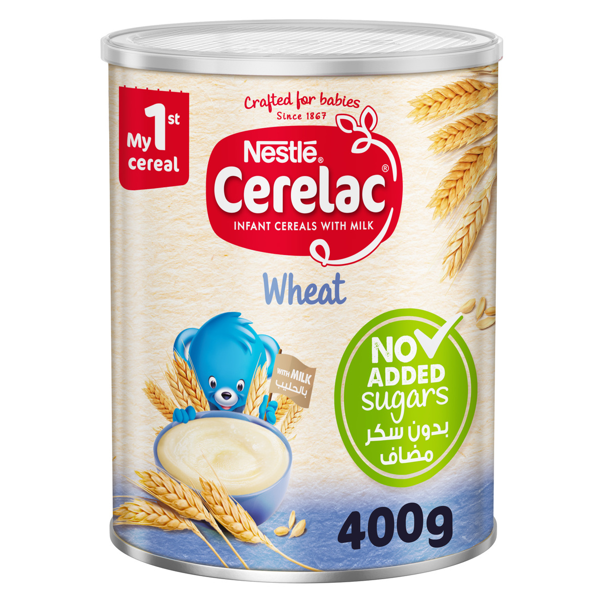 Nestle Cerelac Wheat Infant Cereals With Milk No Added Sugars From 6 Months Tin 400 g