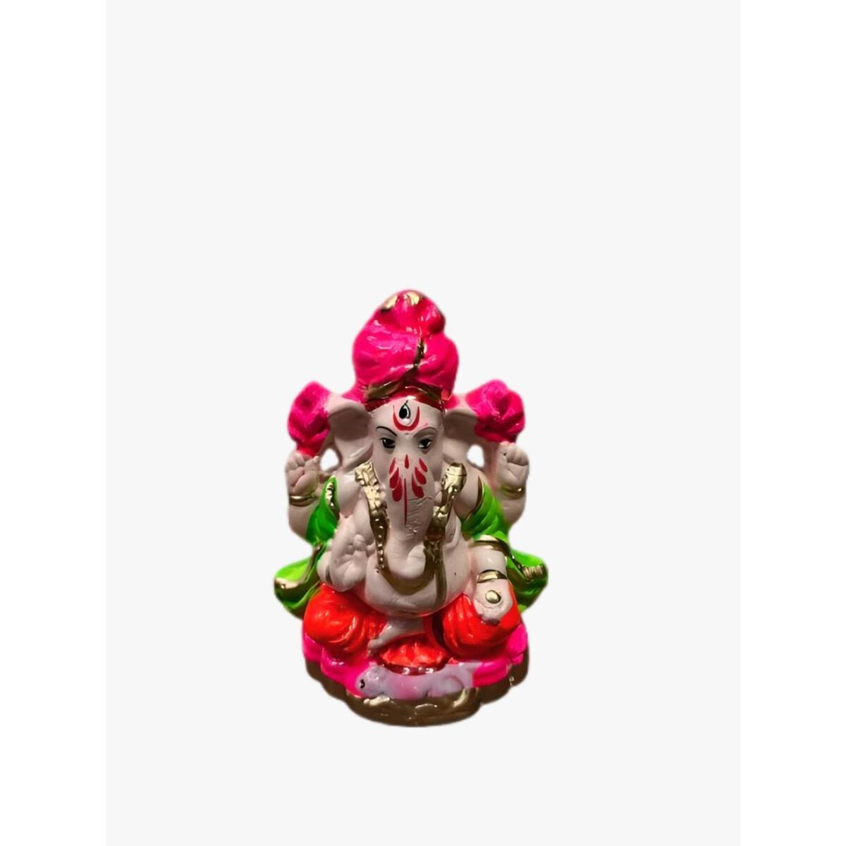 Maple Leaf Eco Friendly Turban Ganesha Painted 10cm Assorted