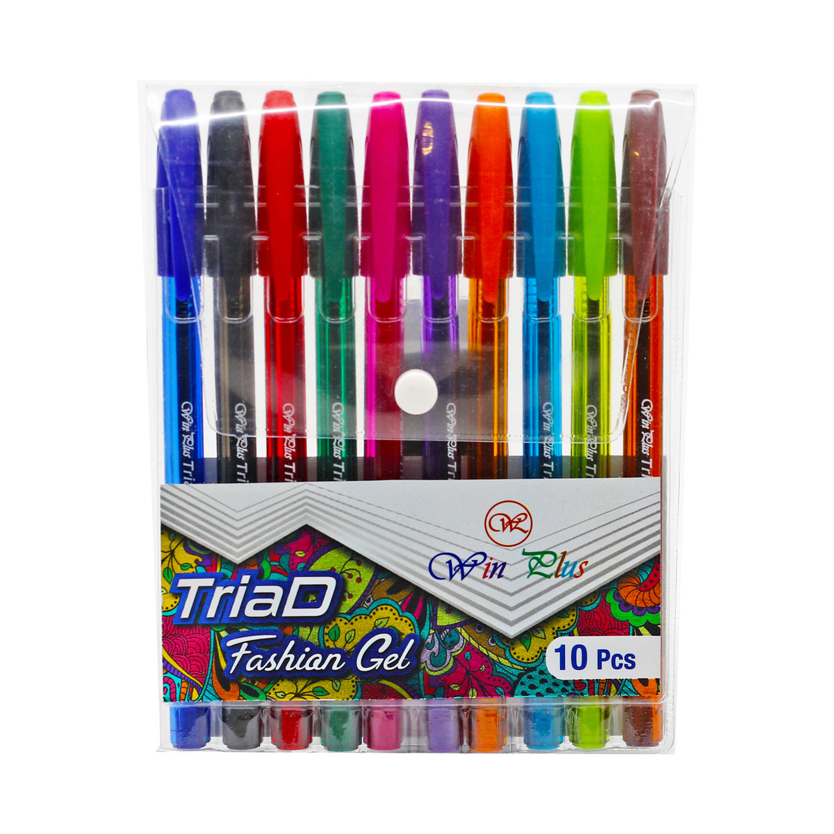 Win Plus Pen Fashion Gel TriaD 0.5mm 10pcs