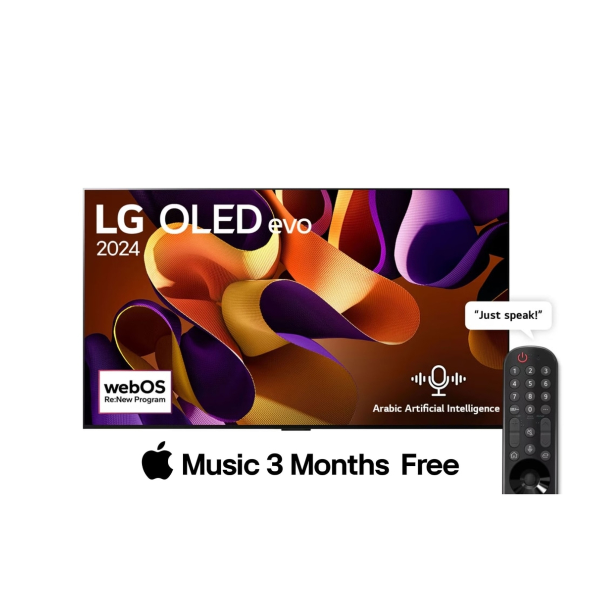 LG 65 Inch OLED evo G4 4K Smart TV AI Magic remote Dolby Vision webOS24, OLED65G46LA - (2024)