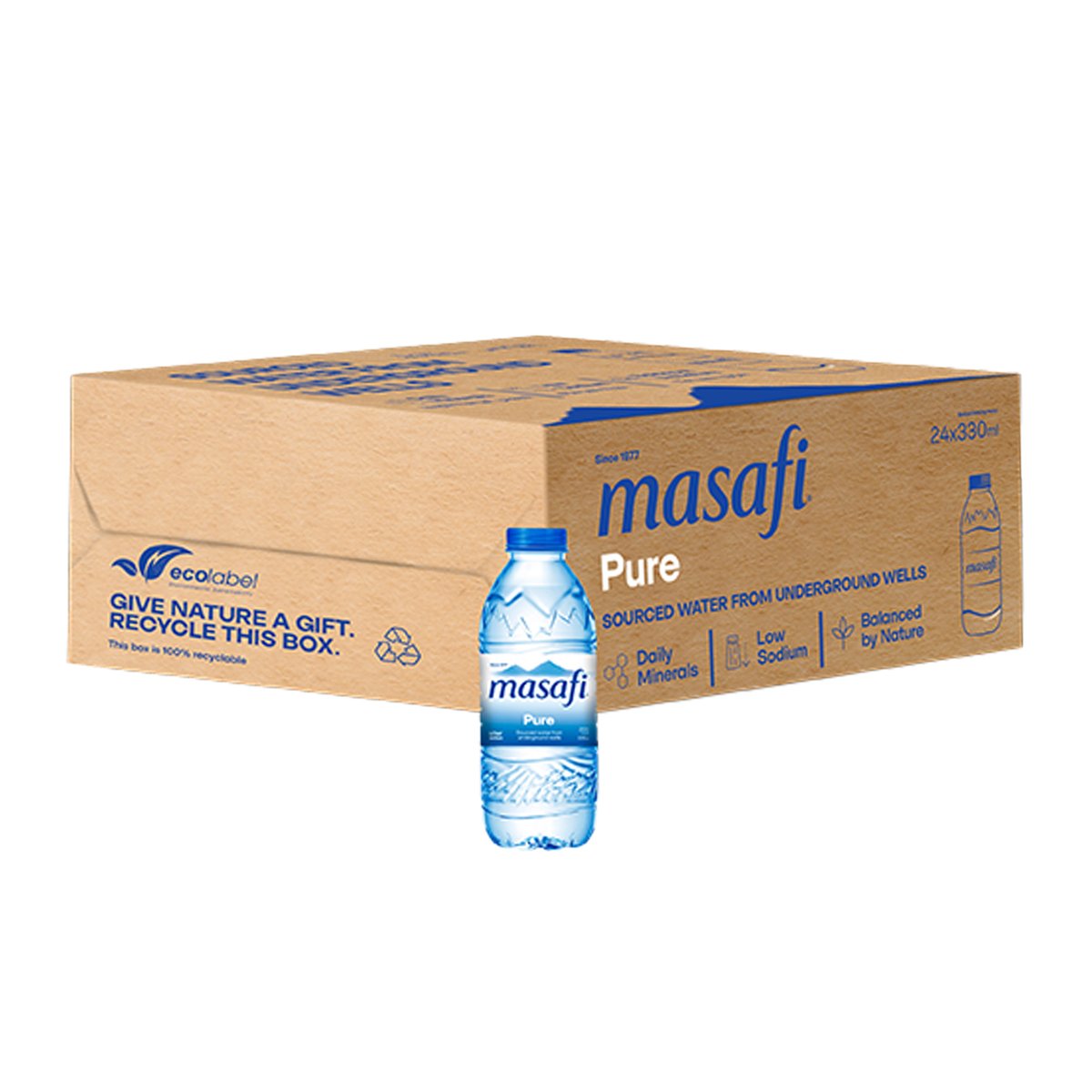 Masafi Pure Bottled Drinking Water 24 x 330 ml