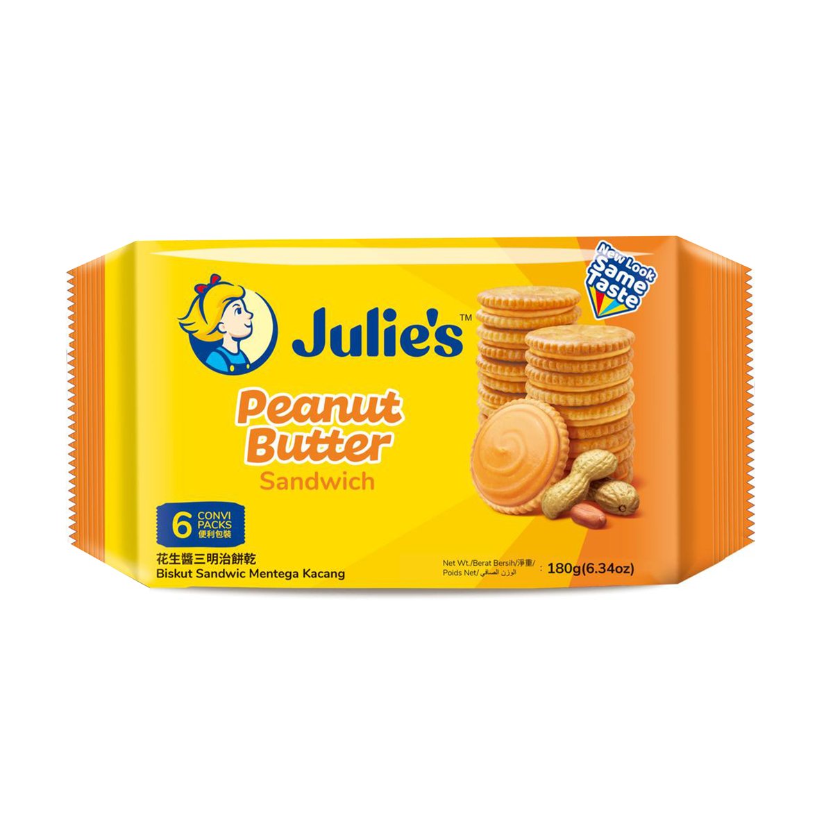 Julie 's Peanut Butter Sandwich Biscuit Value Pack 180 g