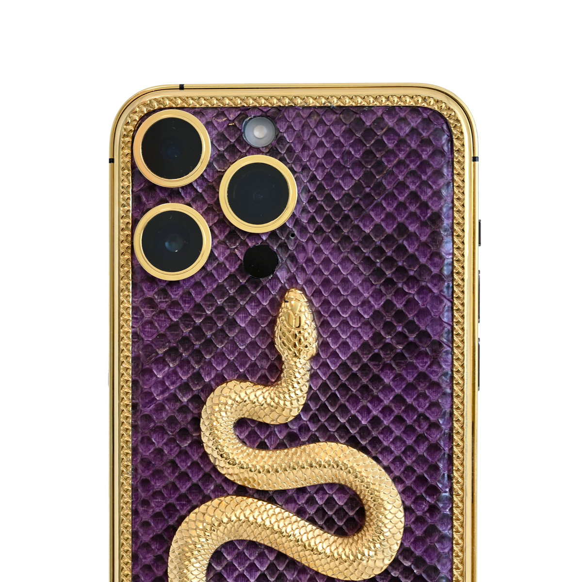 Caviar Luxury 24K Gold Customized iPhone 14 Pro 512 GB Leather Exotic Snake Edition