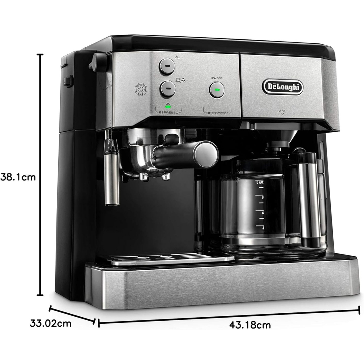 Delonghi Coffee Maker, 1 L, Silver, BCO421