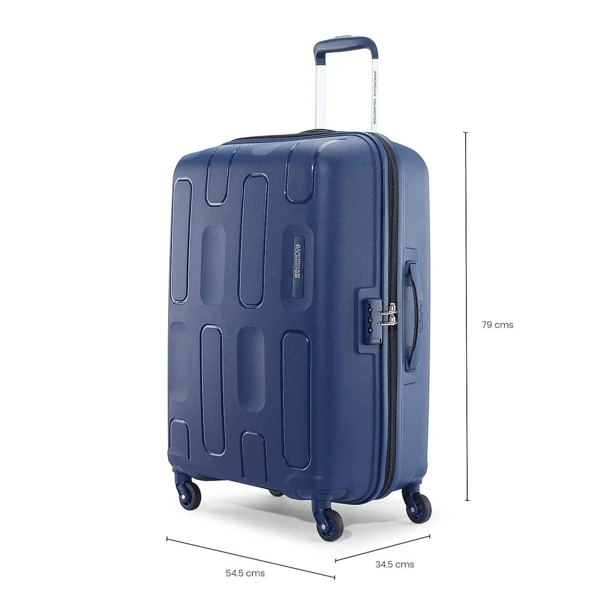 American Tourister Ellipso 4 Spinner Wheel Hard Trolley, 79 cm, Navy