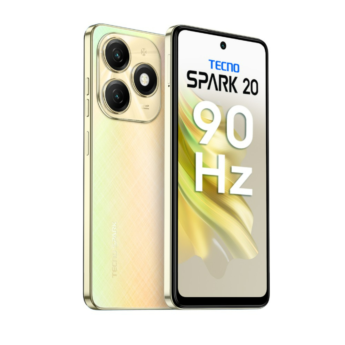 Techno Spark 20 4G Smartphone, 8 GB RAM, 256 GB Storage, Neon Gold, KJ5N