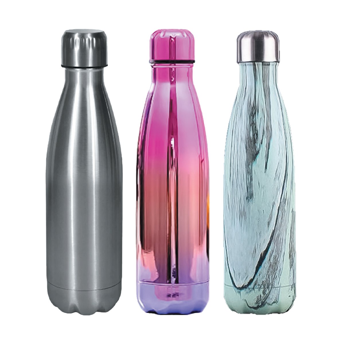 Win Plus Stainless Steel Water Bottle WP24J15, 500ml Assorted per pc