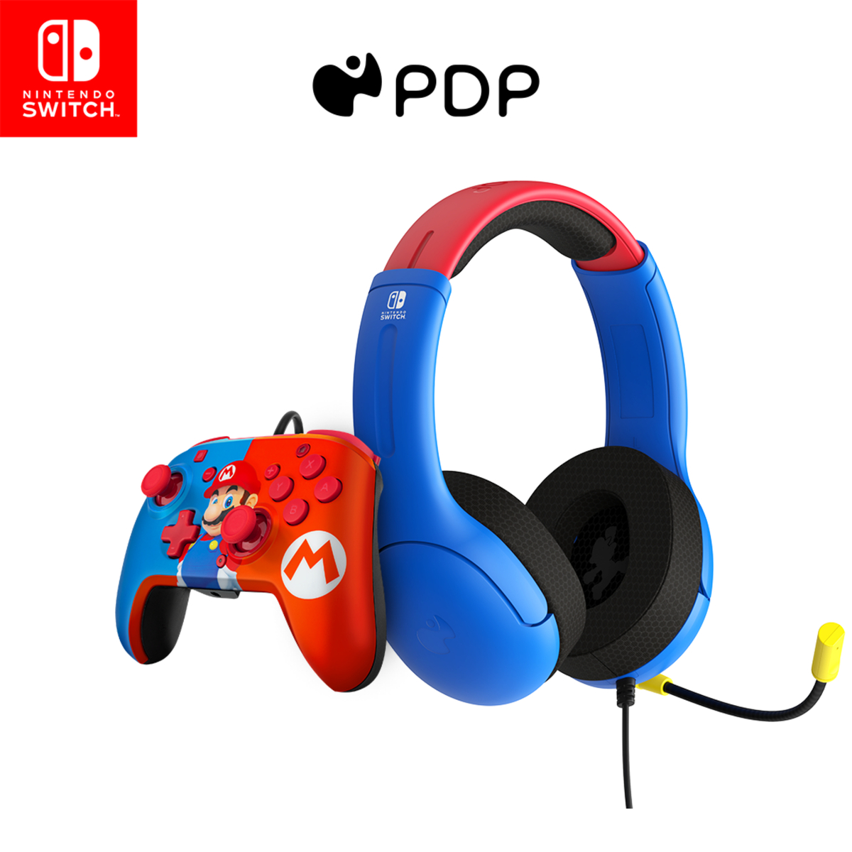 PDP Nintendo Switch Mario Rematch Controller with Headset