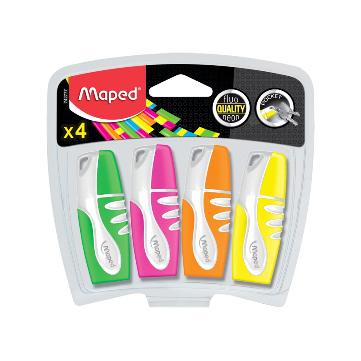 Maped Fluo Pocket Highlighter 4pcs MD-742777