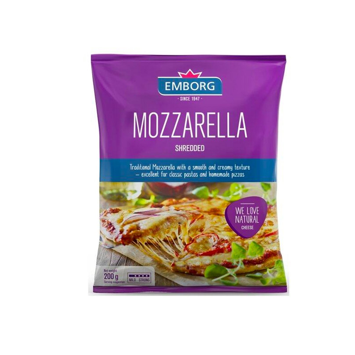 Emborg Shredded Mozzarella 200gm