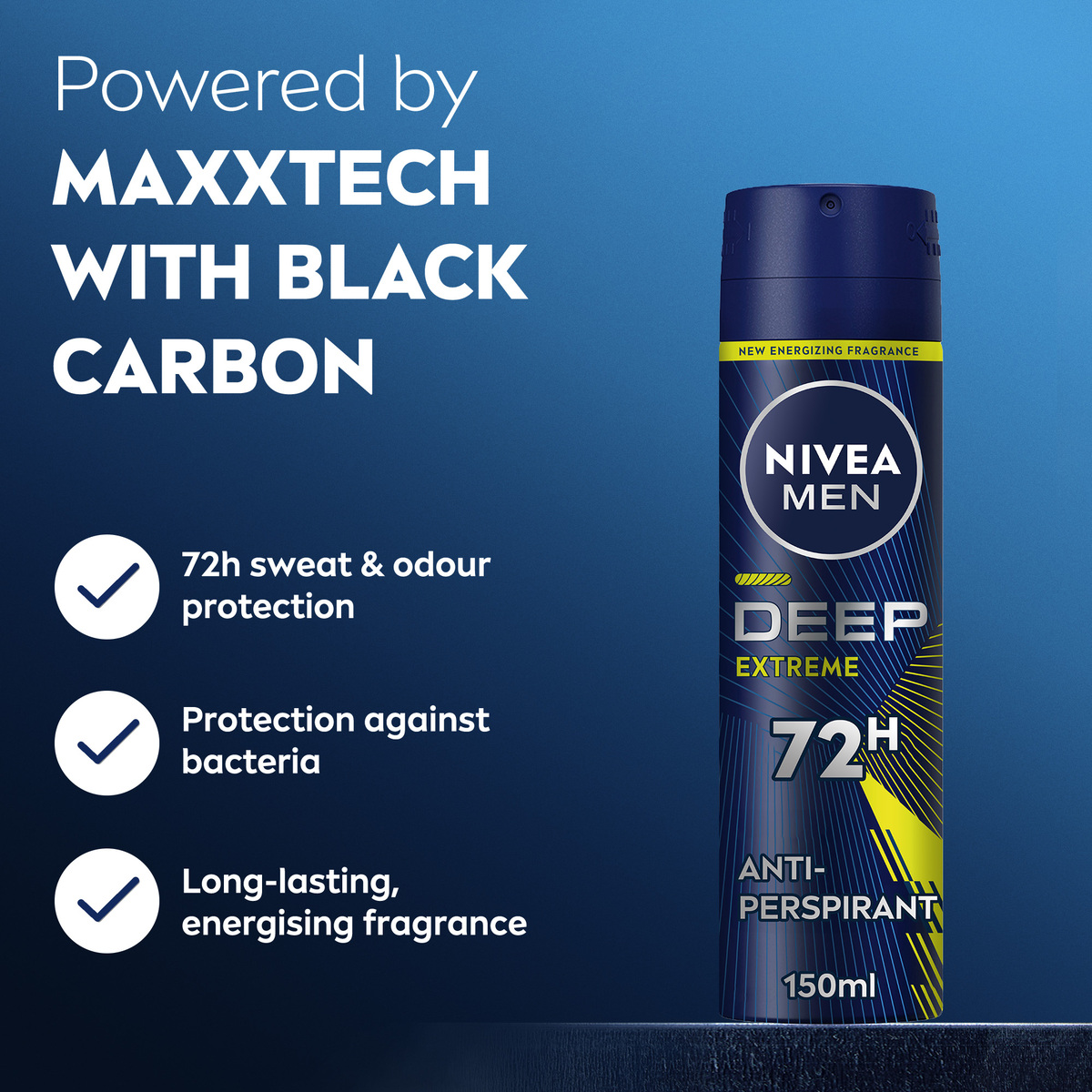 Nivea Deep Extreme MaxxTech Anti-Perspirant Spray For Men 150 ml