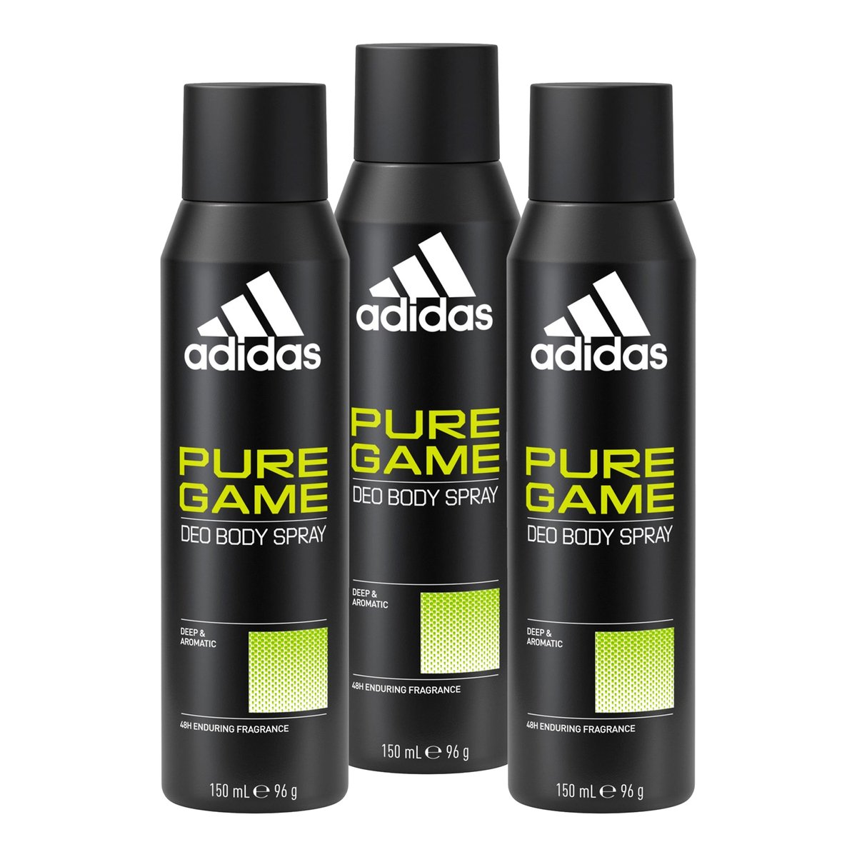 Adidas Pure Game Deo Body Spray Value Pack 3 x 150 ml