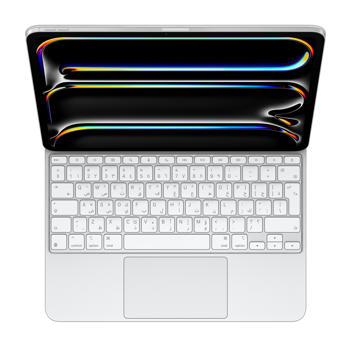 Apple Magic Keyboard for 13 inches iPad Pro M4, Arabic, White, MWR43AB/A