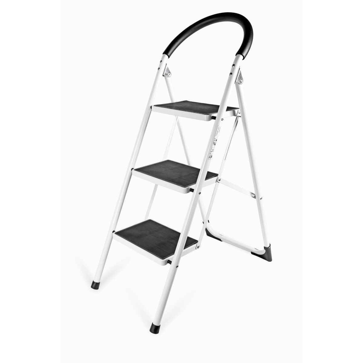 Namson Foldable 3 Step Steel Ladder with Non Slip Grip & Safety Lock, R26903