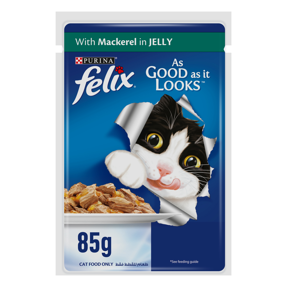 Purina Felix Adult Cat With Mackerel In Jelly 85 g