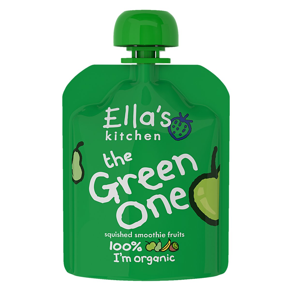 Ella's Kitchen Organic The Green One Squished Smoothie Fruits Baby Food 90 g