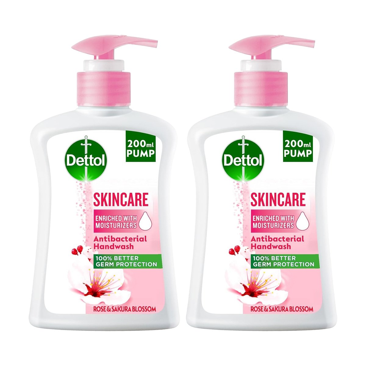 Dettol Skincare Antibacterial Handwash 2 x 200 ml