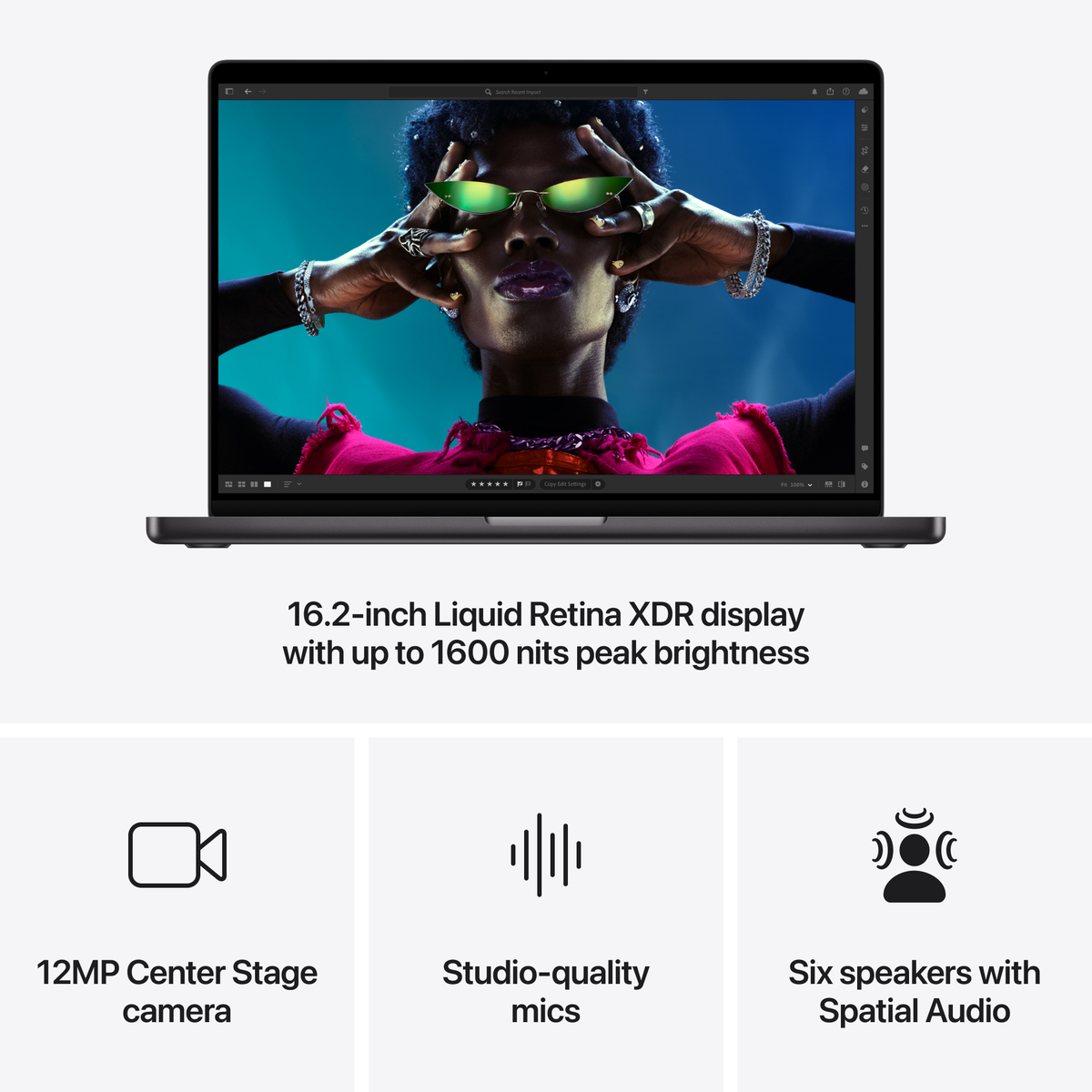 Apple 16" Macbook Pro, Liquid Retina XDR Display, Apple M4 Max chip with 14‑core CPU and 32‑core GPU, 36 GB RAM, 1 TB SSD, macOS Sequoia, English/Arabic Keyboard, Space Black