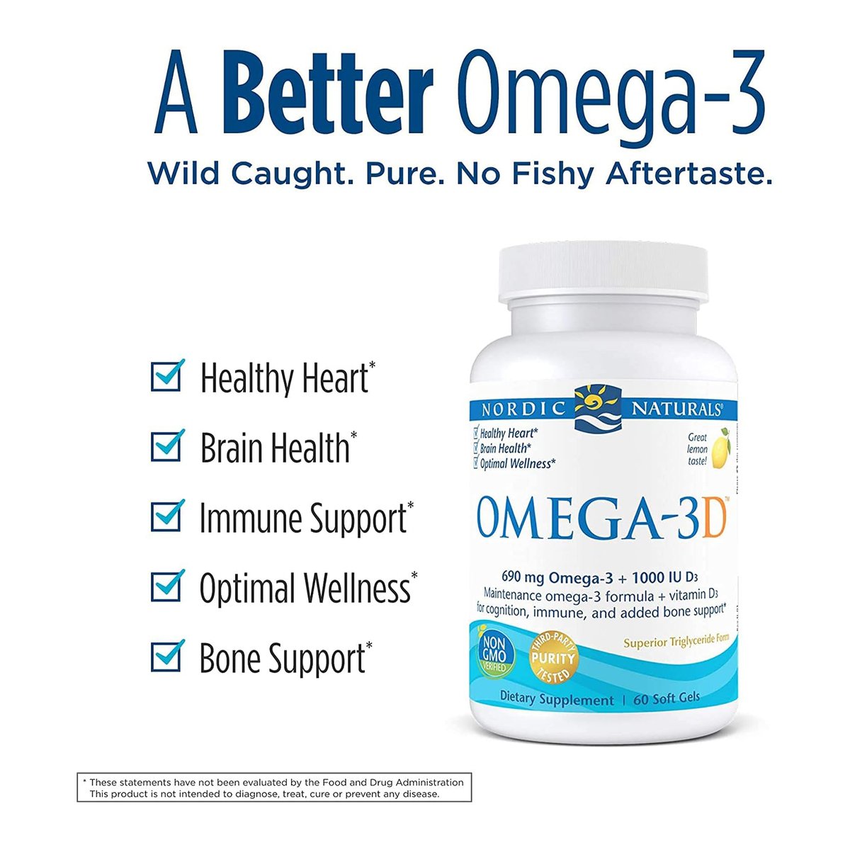 Nordic Naturals Omega-3D Soft Gels 60 pcs