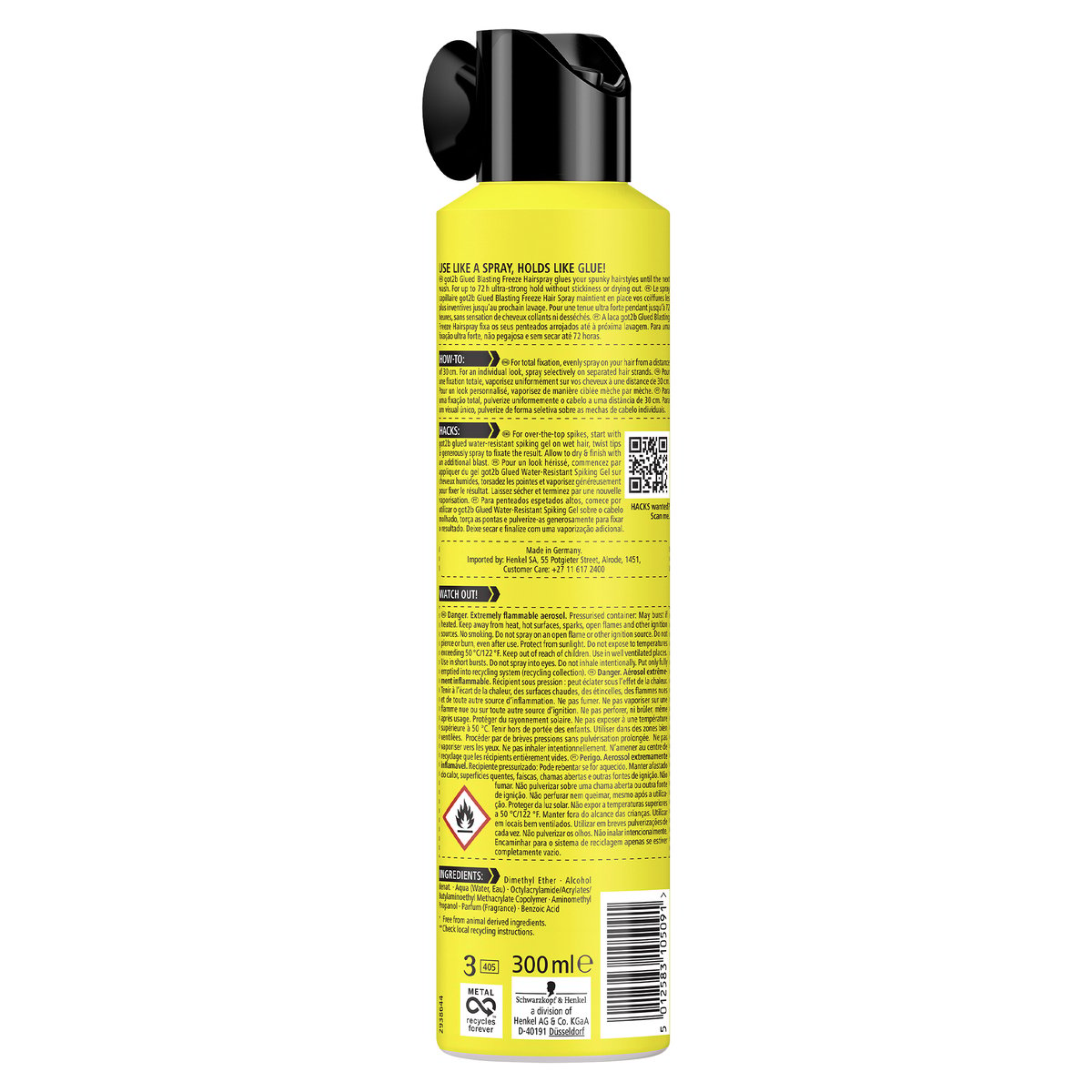 Schwarzkopf Got2b Glued Blasting Freeze Hair Spray 300 ml