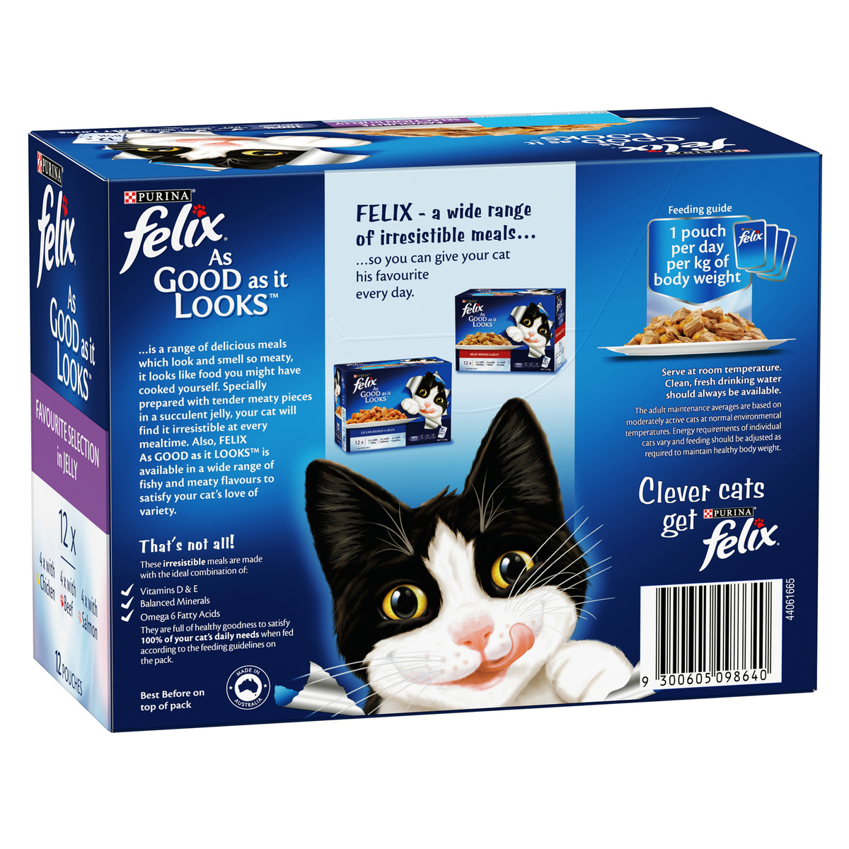 Purina Felix As Good As It Looks Delicious Favorite Selections In Jelly Cat Food ( Chicken Beef & Salmon ) 12 x 85 g