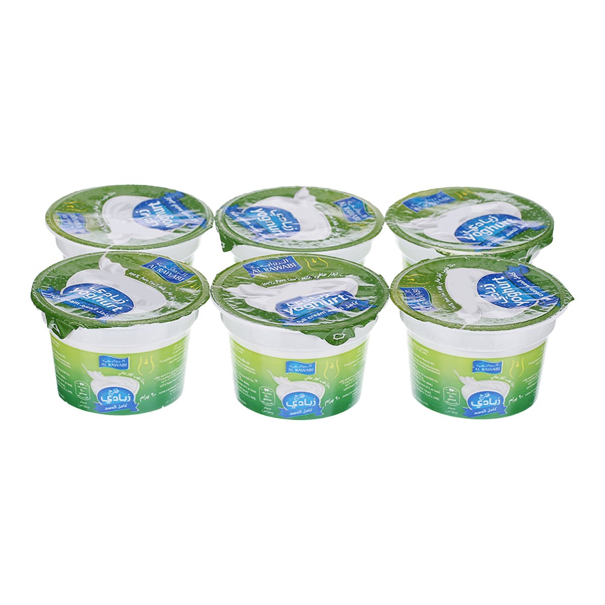 Al Rawabi Full Cream Yoghurt 6 x 90 g