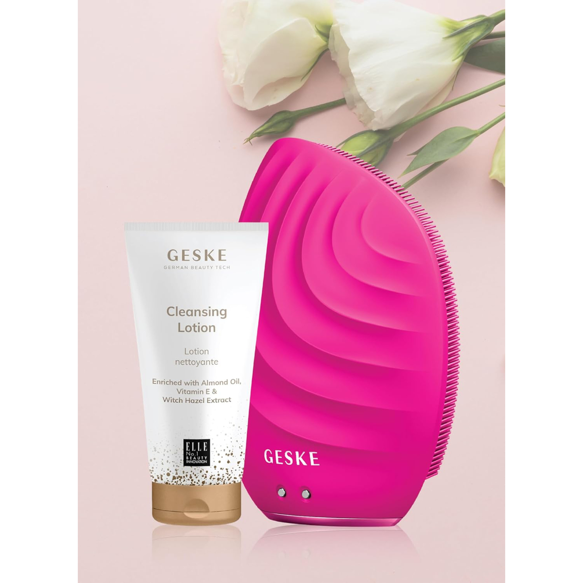 Geske Sonic Brush 5 in 1 Magenta + Cleansing Lotion